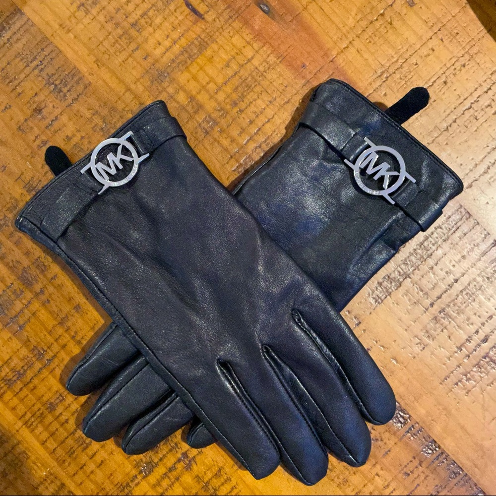 Women’s Leather Michael Kors Black Gloves